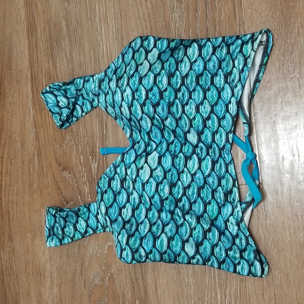 (XS) Mermaidens FinFun Mermaidcore Swim Top Beach Vacation Mermaid Print